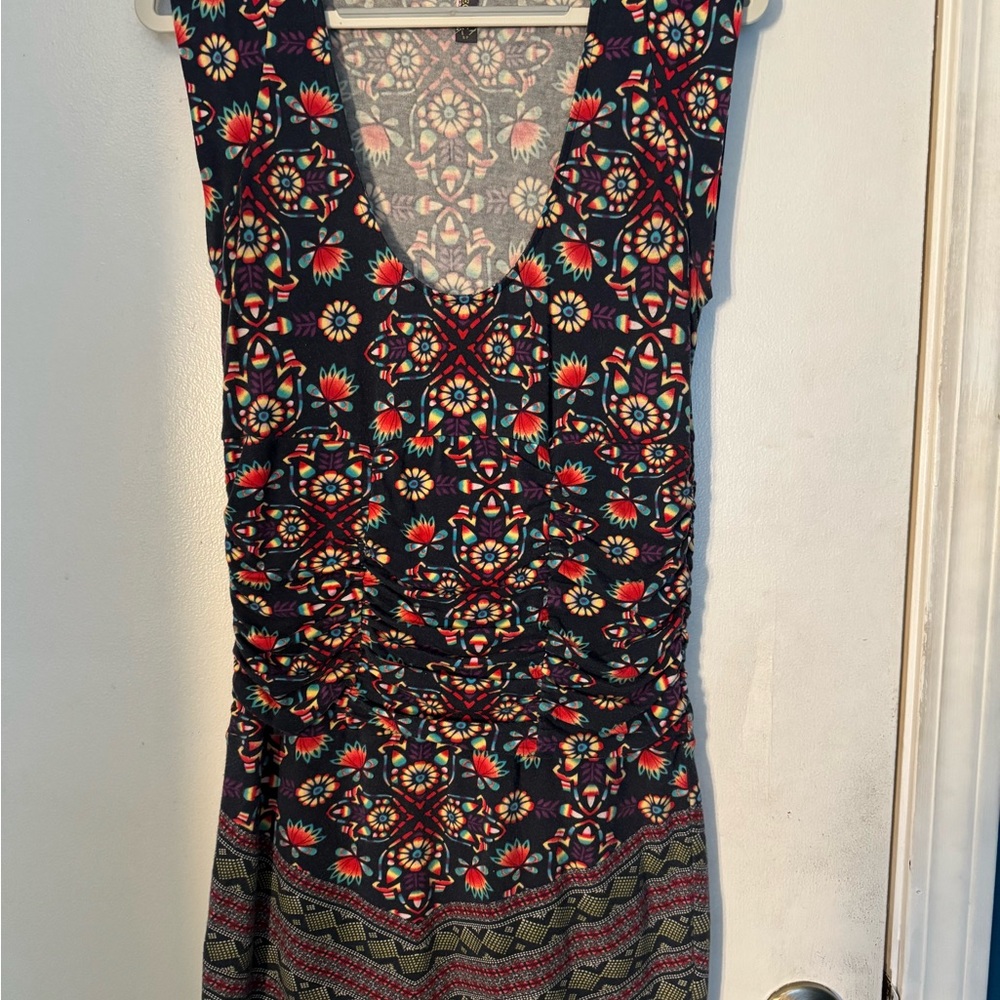 Free People Navy Floral Mini Dress